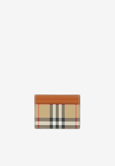 Burberry Archive Beige Check-print Faux-leather Card Holder