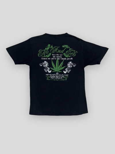 Pre-owned Vintage Send Offer 90's Weed Meaning Way Of Life And Alive Tshirt In Black