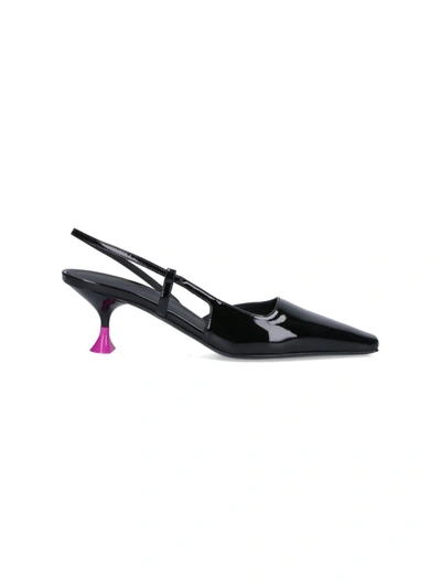 3juin Sculpted-heel Slingback Pumps In Negro