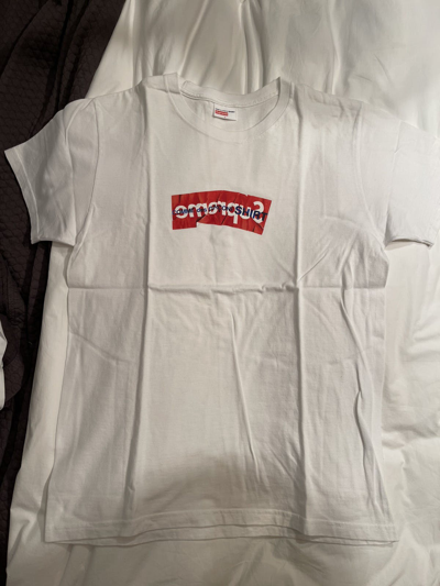 Pre-owned Comme Des Garcons X Supreme Commes Des Garçons ‘box Logo' White T-shirt