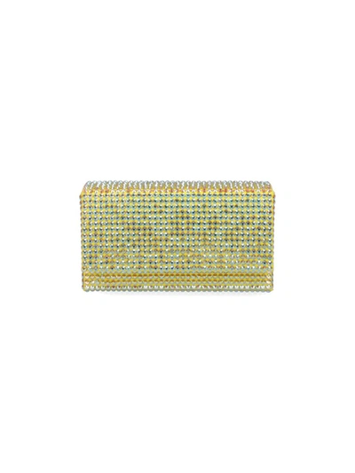 Amina Muaddi Super Amini Paloma Clutch Bag In Yellow