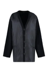 Aspesi Hybrid Button-up Cardigan In Black