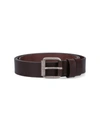 Aspesi Calfskin Buckle Belt In Brown