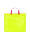 Comme Des Garçons Leather Super Fluo Tote Bag In Orange