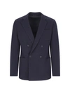 Giorgio Armani Upton Double-breasted Blazer In Blue