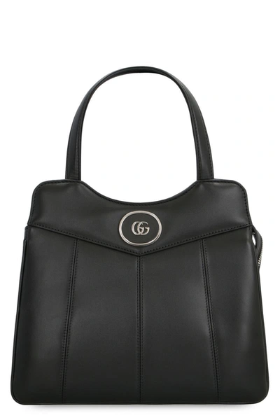 Gucci Petite Gg Small Leather Tote Bag In Black