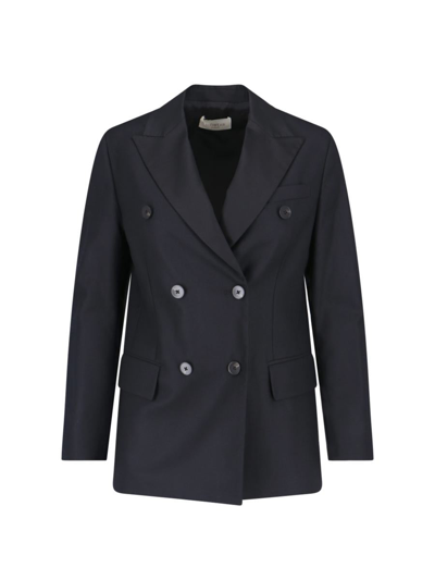Montedoro Black Double-breasted Blazer