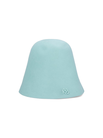 Ruslan Baginskiy Relaxed Soft Texture Hat In Cyan