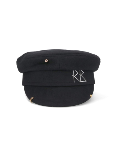 Ruslan Baginskiy Baker Boy Cotton Hat In Black