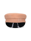 Ruslan Baginskiy Logo-embroidered Wool Baker Boy Cap In Beige