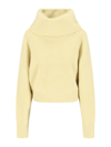 Sa Su Phi Cashmere Blend High-collar Knit Sweater In Yellow