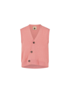 The Garment V-neck Wool Sleeveless Sweater In Pink