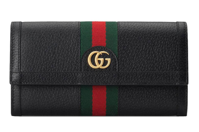 Pre-owned Gucci Ophidia Continental Wallet Black