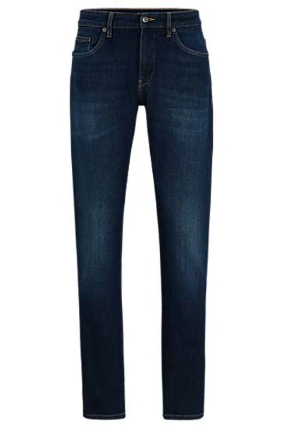 Hugo Boss Regular-fit Jeans In Pure-blue Comfort-stretch Denim