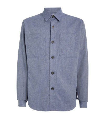 Oliver Spencer Cotton Long-sleeve Shirt In Blue