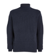OLIVER SPENCER WOOL CABLE-KNIT ROLL NECK SWEATER