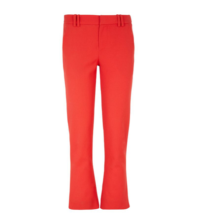 Balmain Women's Gdp Wool Bootcut Trousers In Red