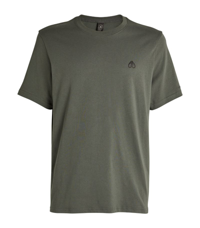 Moose Knuckles Logo T-shirt In Green