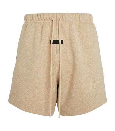 Essentials Fear Of God  Cotton-blend Drawstring Shorts In Beige