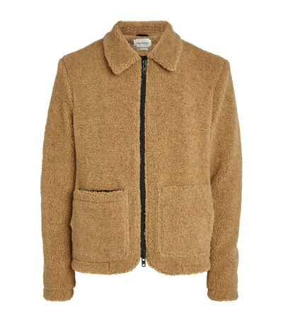 Oliver Spencer Cotton Fleece Jacket In Beige