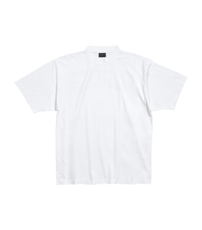 Balenciaga Cotton Logo T-shirt In White