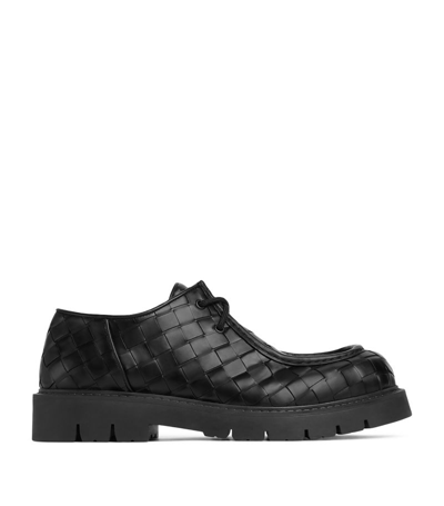 Bottega Veneta Leather Haddock Lace-up Shoes In Black