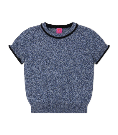 Cashmere In Love Kids' Brighton Cotton-blend T-shirt In Blue