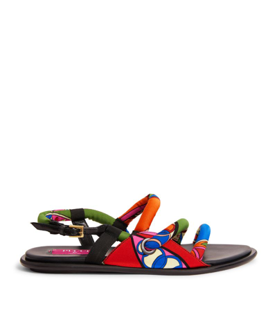 Emilio Pucci Pucci Printed Lee Sandals In Multi