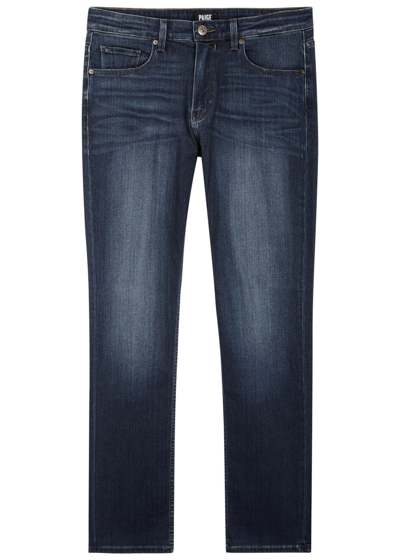 Paige Federal Straight-leg Jeans In Mid Blu