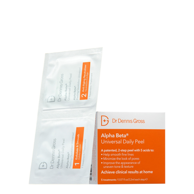 Dr Dennis Gross Skincare Alpha Beta Peel, Skin Care Mask, 5 Packettes In White