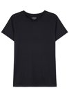 Vince Essential Pima Cotton T-shirt In Navy