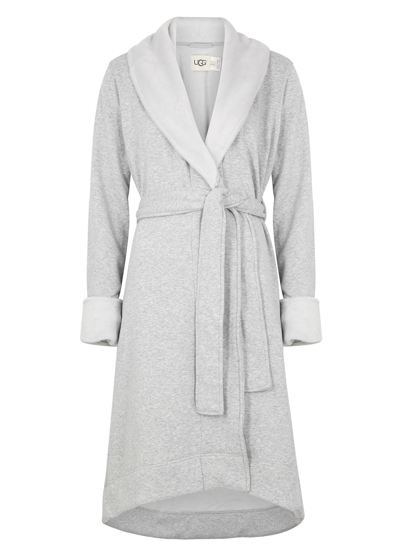 Ugg Duffield Ii Fleece-lined Cotton-jersey Robe In Light Grey