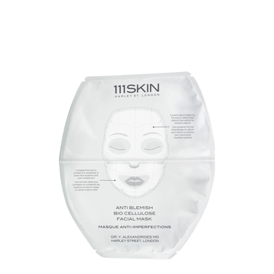 111skin Anti Blemish Bio Cellulose Facial Mask In White