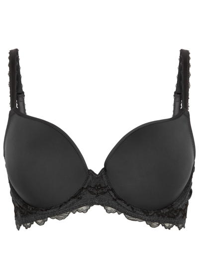 Wacoal Lace Perfection Contour Bra In Charcoal
