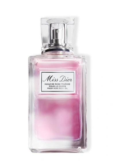 Dior Miss  Fresh Rose Body Oil 100ml In White