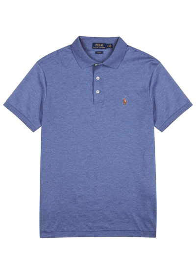 Polo Ralph Lauren Slim Pima Cotton Polo Shirt In Blue
