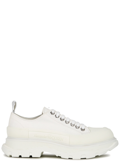 Alexander Mcqueen Tread Canvas Sneakers In White