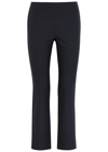 Vince Off-white Stretch-jersey Trousers In Navy