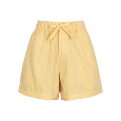 Tekla Yellow Four-pocket Pyjama Shorts In Gentle Yellow