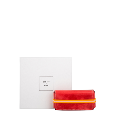 Eight & Bob Pomodoro Red Leather Fragrance Case 30ml In White