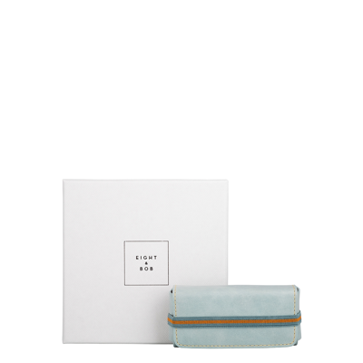 Eight & Bob Water Blue Leather Fragrance Case 30ml In White