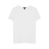 Eileen Fisher Textured Cotton-blend T-shirt In White