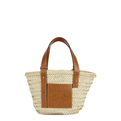 Loewe Small Cream Raffia Basket Bag