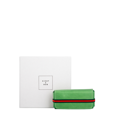 Eight & Bob Grass Green Leather Fragrance Case 30ml In White