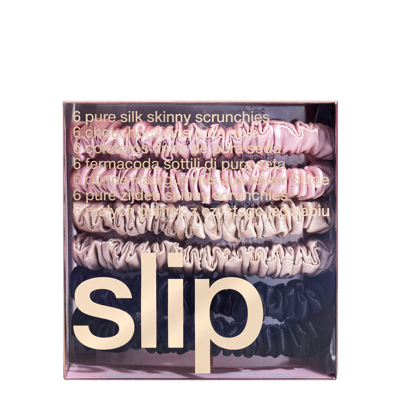 Slip Silk Skinnies Scrunchies 6 Pack In Na