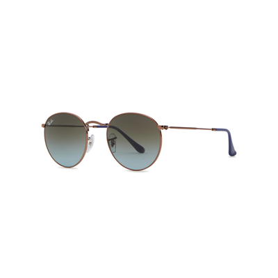 Ray Ban Ray-ban Bronze Round-frame Sunglasses In Multi