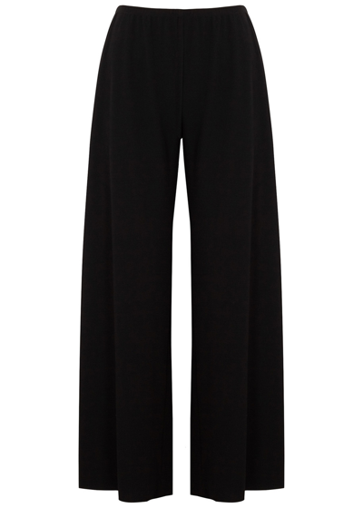 The Row Gala Navy Wide-leg Trousers In Black