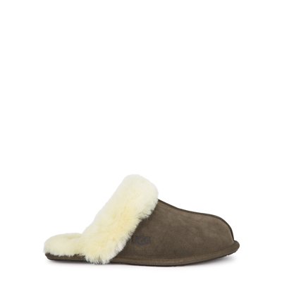 Ugg Scuffette Ii Suede Slippers, Slippers, Designer Stamp In Brown