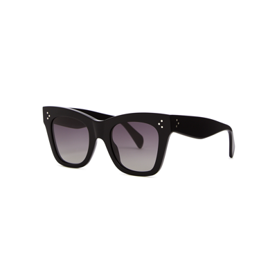 Celine Black Square-frame Designer Sunglasses, Sunglasses, Black