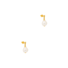 V BY LAURA VANN V BY LAURA VANN COCO PEARL AND 18KT GOLD-PLATED EARRINGS